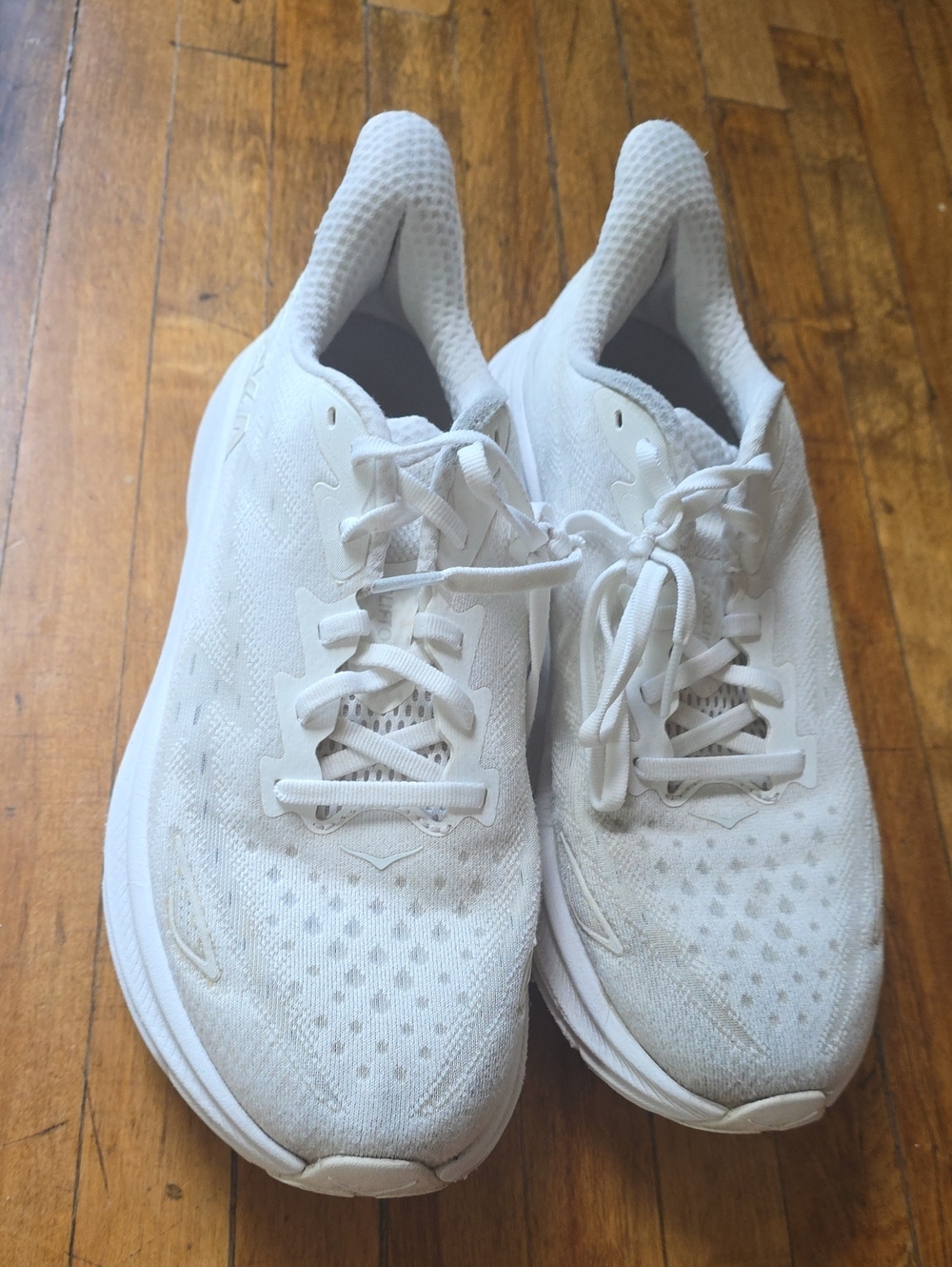 Hoka Women's All-White Lightweight Running Sneakers